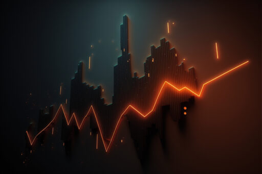 Courbe de tendances ascendante illuminee sur fond sombre, evoquant les articles les plus lus