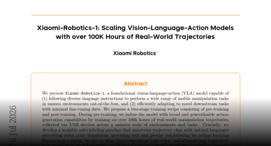 Xiaomi arme ses robots avec 100 000 heures de réel