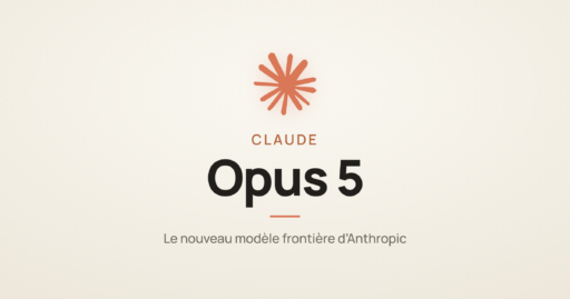Logo de Claude et mention Claude Opus 5, le nouveau modele d'Anthropic