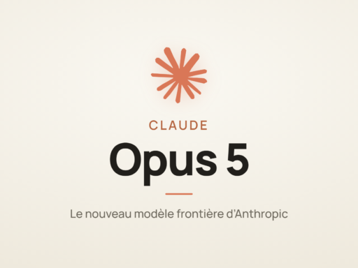 Logo de Claude et mention Claude Opus 5, le nouveau modele d'Anthropic