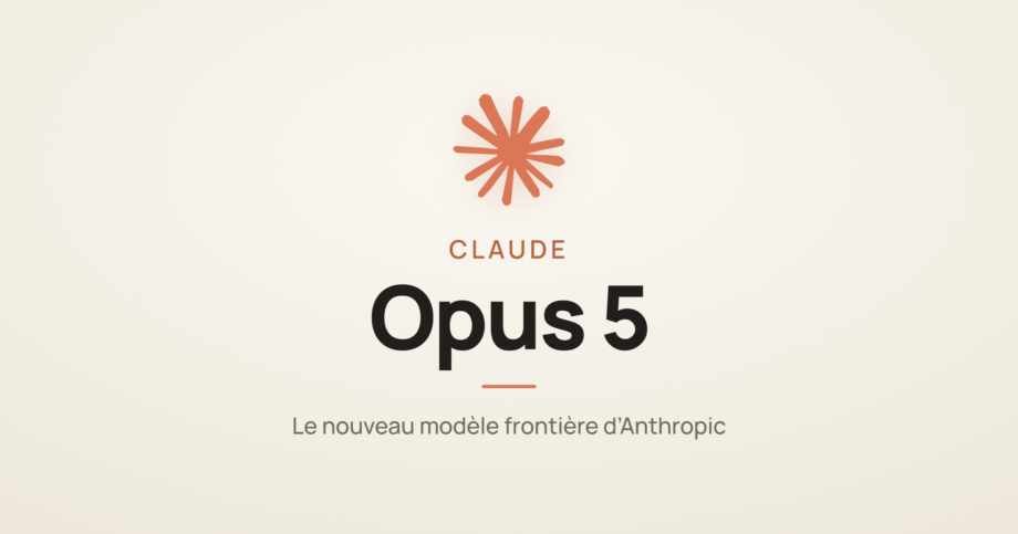 Logo de Claude et mention Claude Opus 5, le nouveau modele d'Anthropic