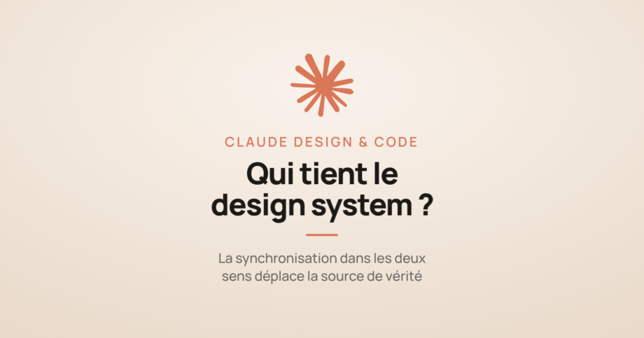 Logo Claude et la question « qui tient le design system ? », à propos de la synchronisation entre Claude Design et Claude Code