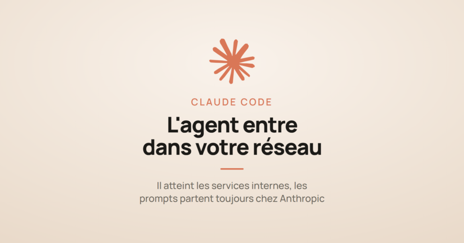 Logo Claude et la mention « l'agent entre dans votre réseau », à propos de Claude Code exécuté sur l'infrastructure du client