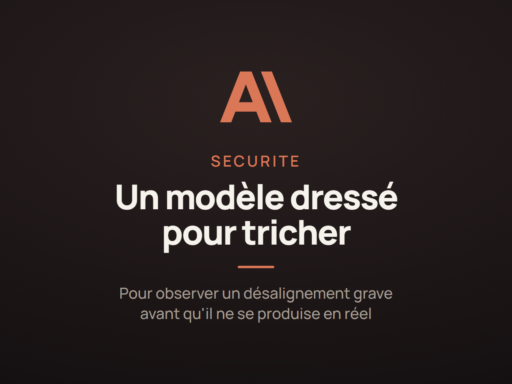 Illustration d'un modèle d'intelligence artificielle Anthropic entraîné à tricher pour étudier le désalignement.