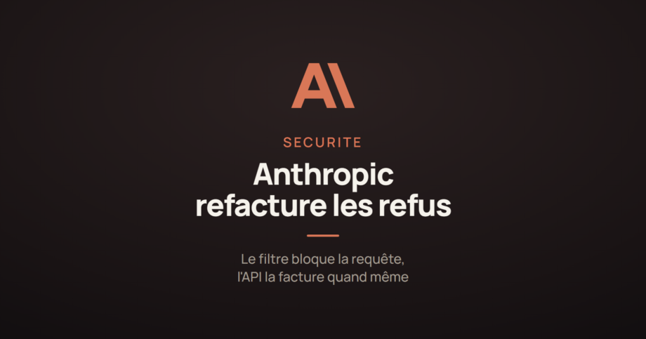 Illustration d'un article sur la décision d'Anthropic de facturer de nouveau les requêtes API bloquées par ses garde-fous de sécurité.