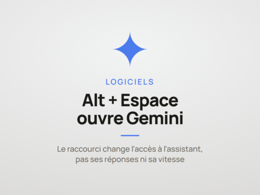 Illustration représentant le raccourci clavier Alt et Espace pour ouvrir l'application Gemini de Google sur Windows.
