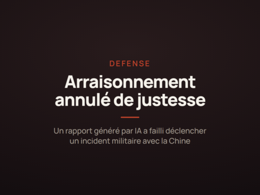 Illustration symbolisant un rapport de renseignement généré par une intelligence artificielle ayant failli provoquer un incident militaire avec un navire chinoi