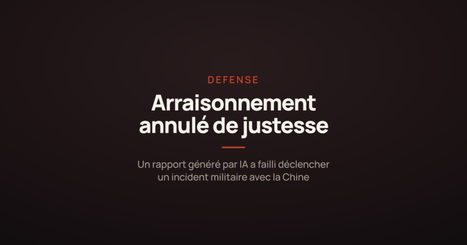 Illustration symbolisant un rapport de renseignement généré par une intelligence artificielle ayant failli provoquer un incident militaire avec un navire chinoi