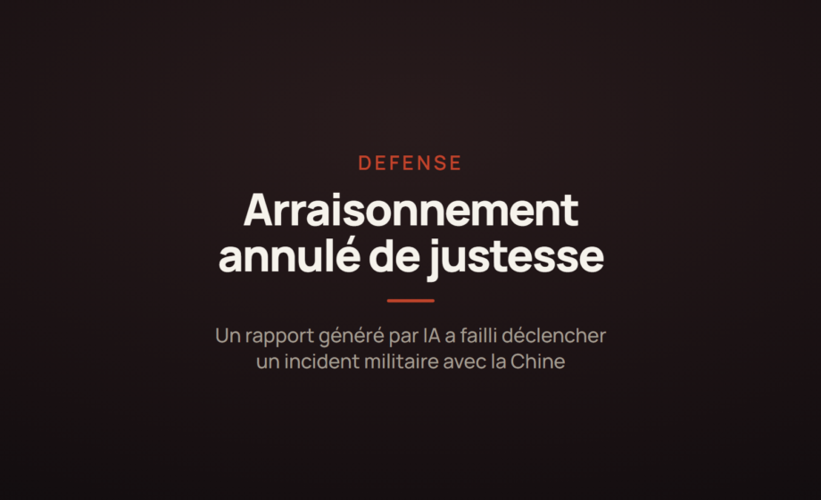 Illustration symbolisant un rapport de renseignement généré par une intelligence artificielle ayant failli provoquer un incident militaire avec un navire chinoi