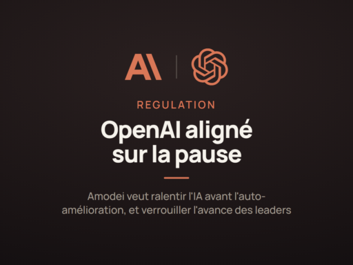 Illustration d'actualité IA sur l'appel de Dario Amodei à ralentir le développement de l'intelligence artificielle, avec les logos d'Anthropic et d'OpenAI