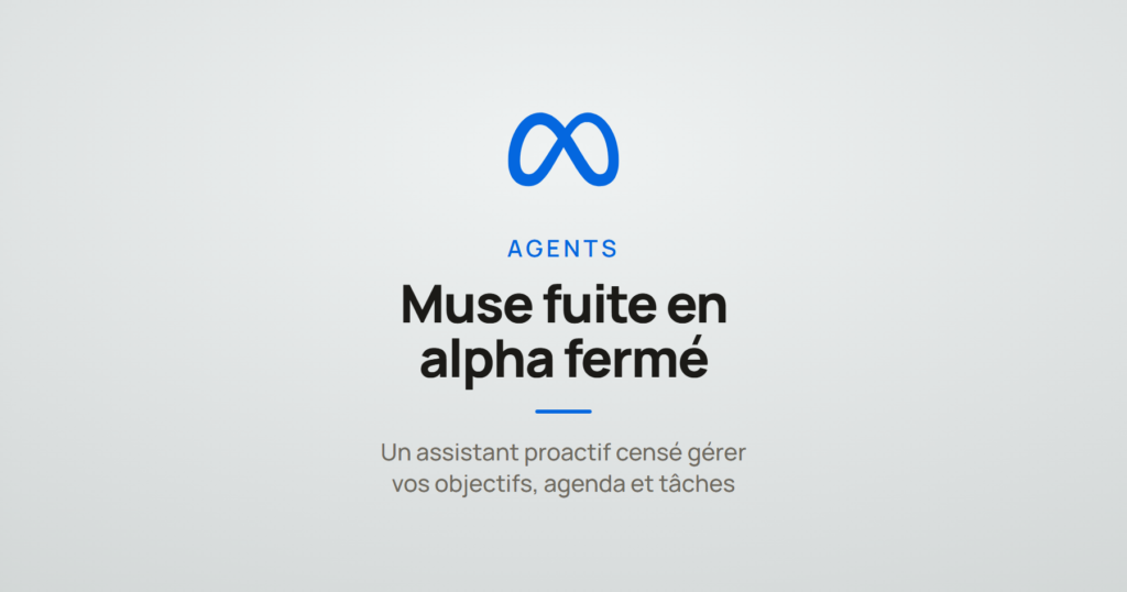 Illustration annonçant Muse, l'agent assistant proactif que prépare Meta.