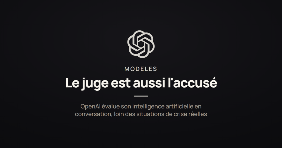 Illustration avec le logo OpenAI pour l'annonce du benchmark MentalHealthBench sur les conversations liées à la santé mentale.