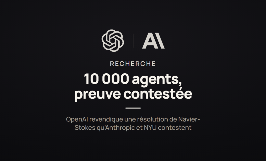 Illustration d'actualité IA : OpenAI revendique avoir résolu les équations de Navier-Stokes avec 10 000 agents, un résultat contesté par des chercheurs d'Anthro