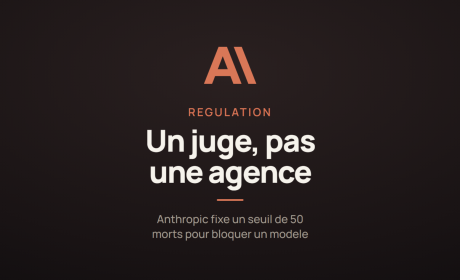 Illustration de l'article sur la proposition d'Anthropic confiant a un juge federal, et non a une agence, le pouvoir de bloquer un modele d'IA jugé dangereux.