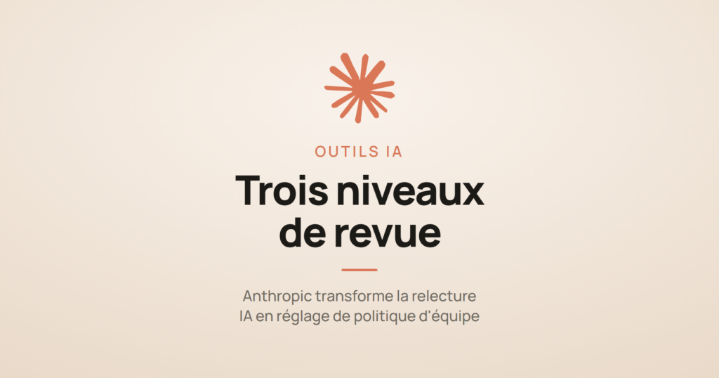 Illustration annonçant les trois niveaux de profondeur du Code Review de Claude, désormais disponible pour les équipes en entreprise.