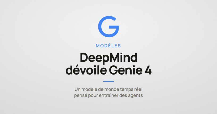 Illustration symbolisant Genie 4, le modèle de monde temps réel de Google DeepMind conçu pour entraîner des agents IA.