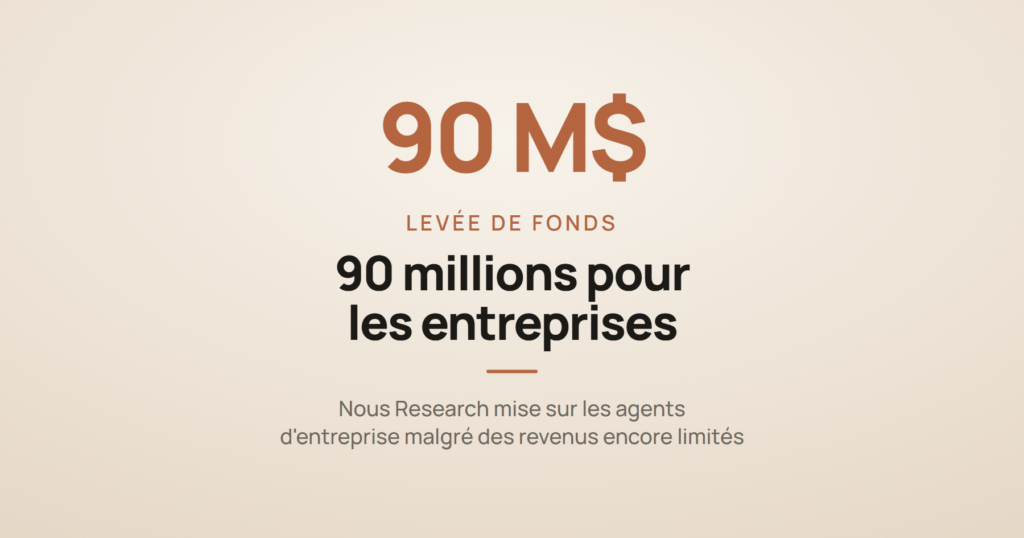 Illustration symbolique pour un article sur la levée de fonds de 90 millions de dollars de Nous Research destinée à développer ses agents IA pour les entreprise